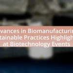 Advances in Biomanufacturing: Sustainable Practices Highlighted at Biotechnology Events