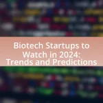 Biotech Startups to Watch in 2024: Trends and Predictions