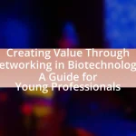 Creating Value Through Networking in Biotechnology: A Guide for Young Professionals