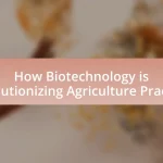 How Biotechnology is Revolutionizing Agriculture Practices