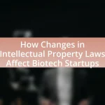 How Changes in Intellectual Property Laws Affect Biotech Startups