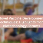 Novel Vaccine Development Techniques: Highlights from Biotechnology Forums