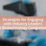Strategies for Engaging with Industry Leaders at Biotechnology Congresses