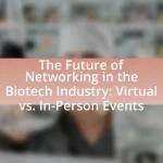 The Future of Networking in the Biotech Industry: Virtual vs. In-Person Events