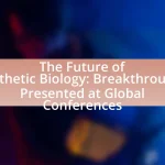 The Future of Synthetic Biology: Breakthroughs Presented at Global Conferences