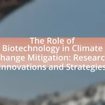 The Role of Biotechnology in Climate Change Mitigation: Research Innovations and Strategies