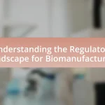 Understanding the Regulatory Landscape for Biomanufacturing