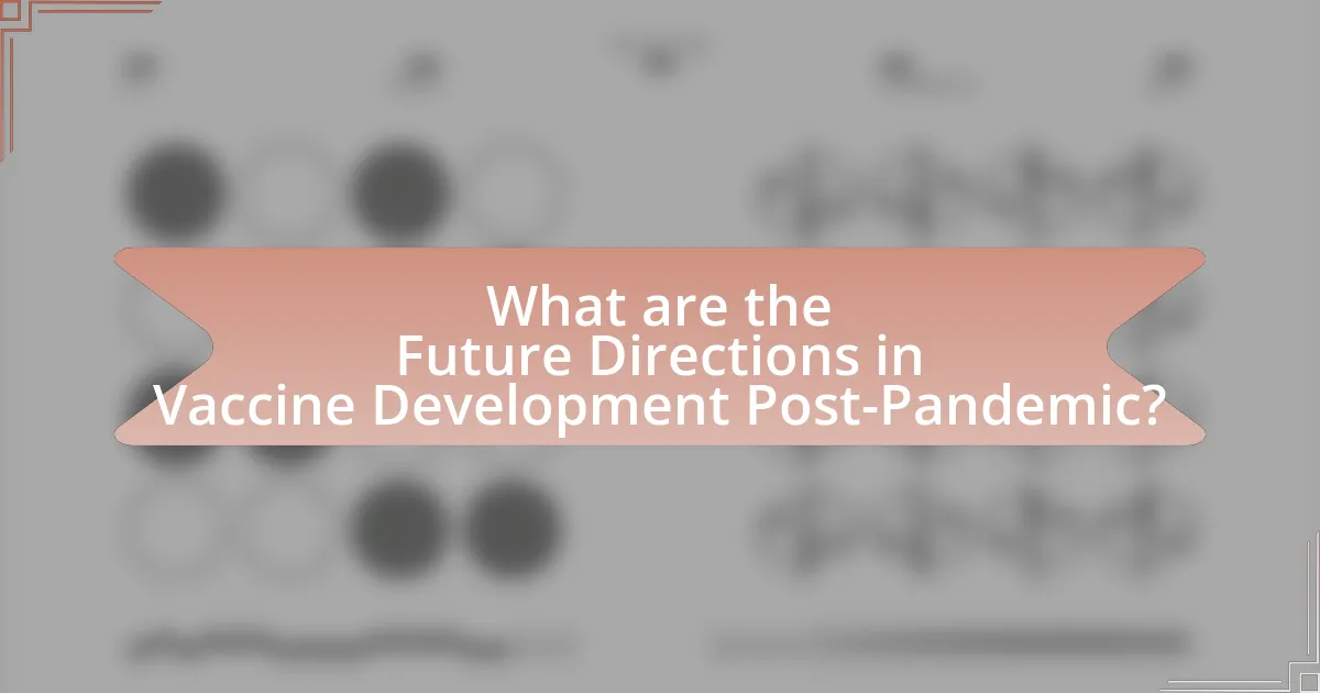 What are the Future Directions in Vaccine Development Post-Pandemic?