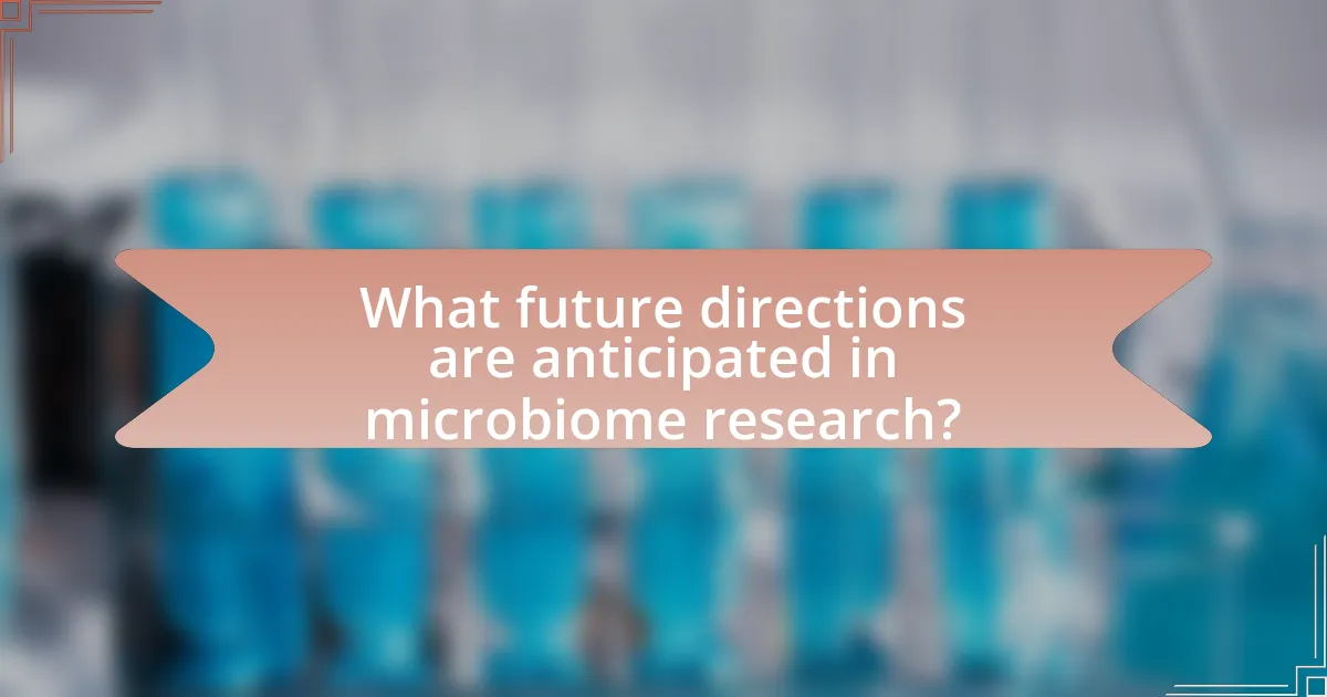 What future directions are anticipated in microbiome research?