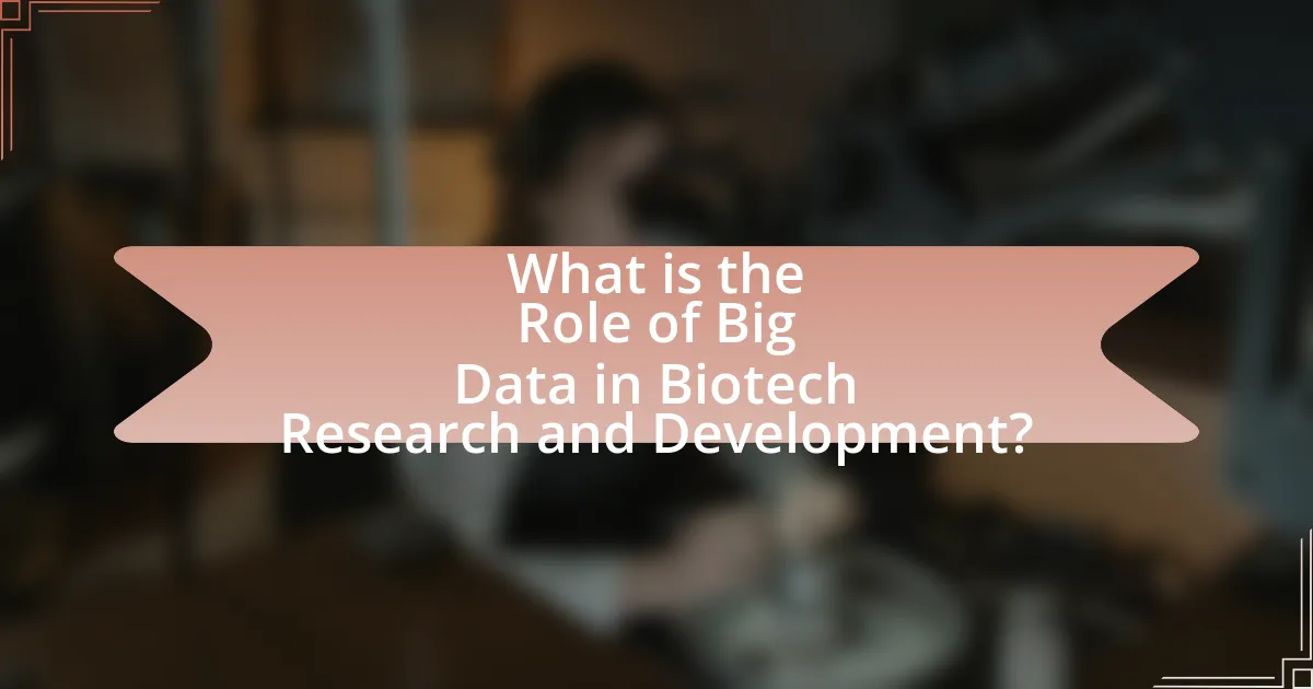 What is the Role of Big Data in Biotech Research and Development?